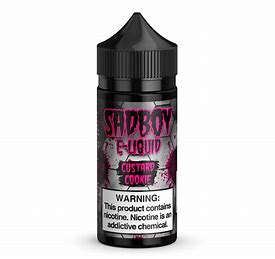 Sadboy - Custard Cookie - 100ML Vape Juice - 100ML black plactic bottle.