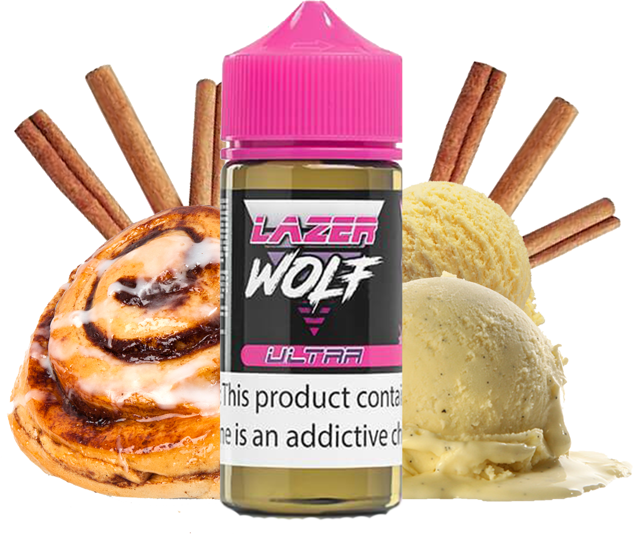Lazer Wolf - Ultra - Sticky Buns Ice Cream 100ML Vape Juice