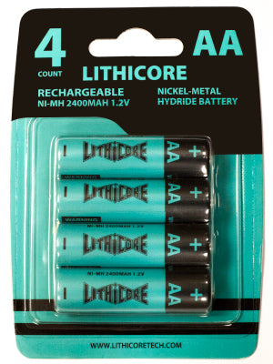Lithicore - AA - Lithium - 4Pack Batteries