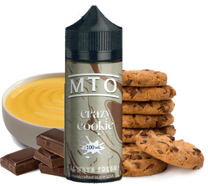 MTO - Crazy Cookie - 100ML Vape Juice - Chocolate Chip Cookie with Vanilla Custard