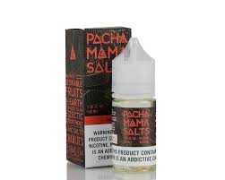 Pacha Mama Salts Fuji black and red box and 30ML plastic bottle.