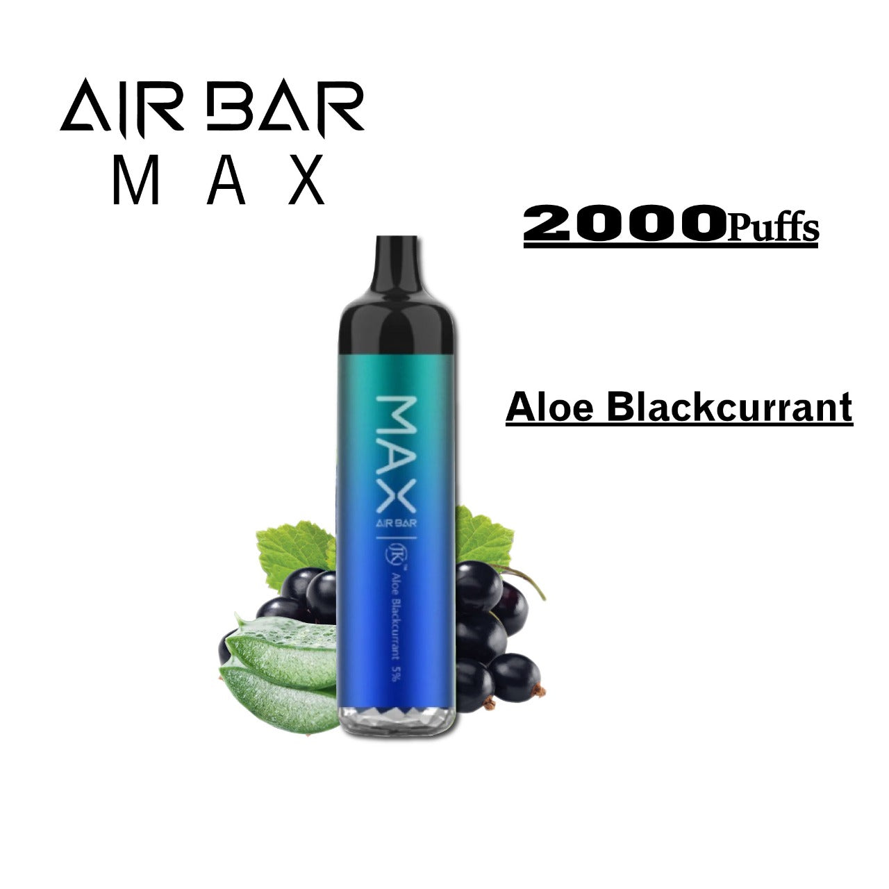 Suorin - Air Bar MAX - 2000 Puffs - Disposable Vape - Aloe Blackcurrant