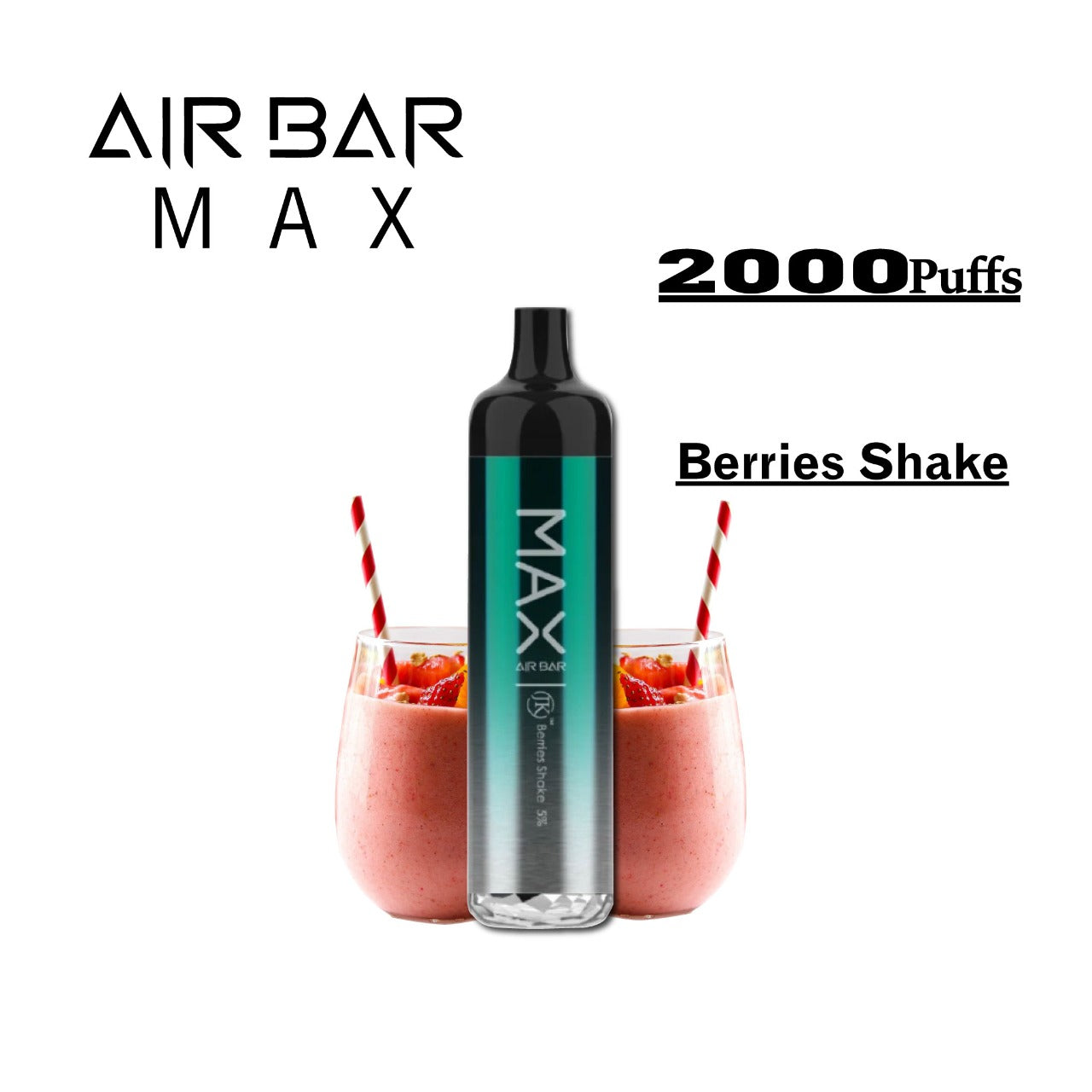 Suorin - Air Bar MAX - 2000 Puffs - Disposable Vape - Berries Shake