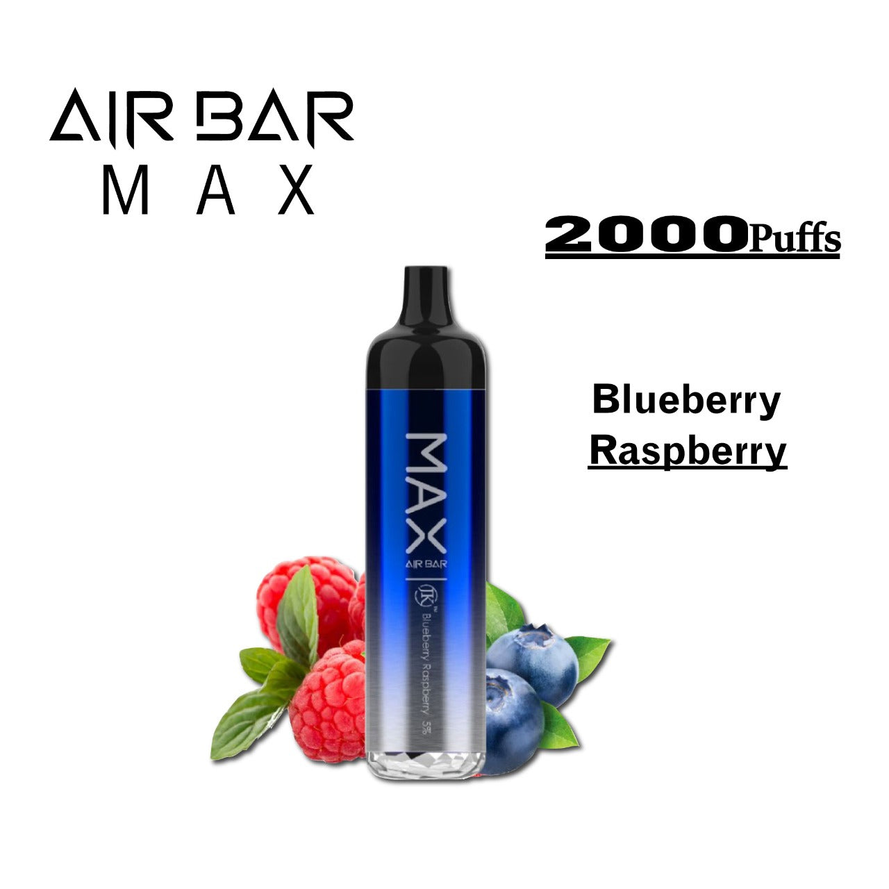 Suorin - Air Bar MAX - 2000 Puffs - Disposable Vape - Blueberry Raspberry