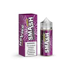 Vapergate Smash Berry 100ML Vape Juice plastic bottle and box with purple labels.