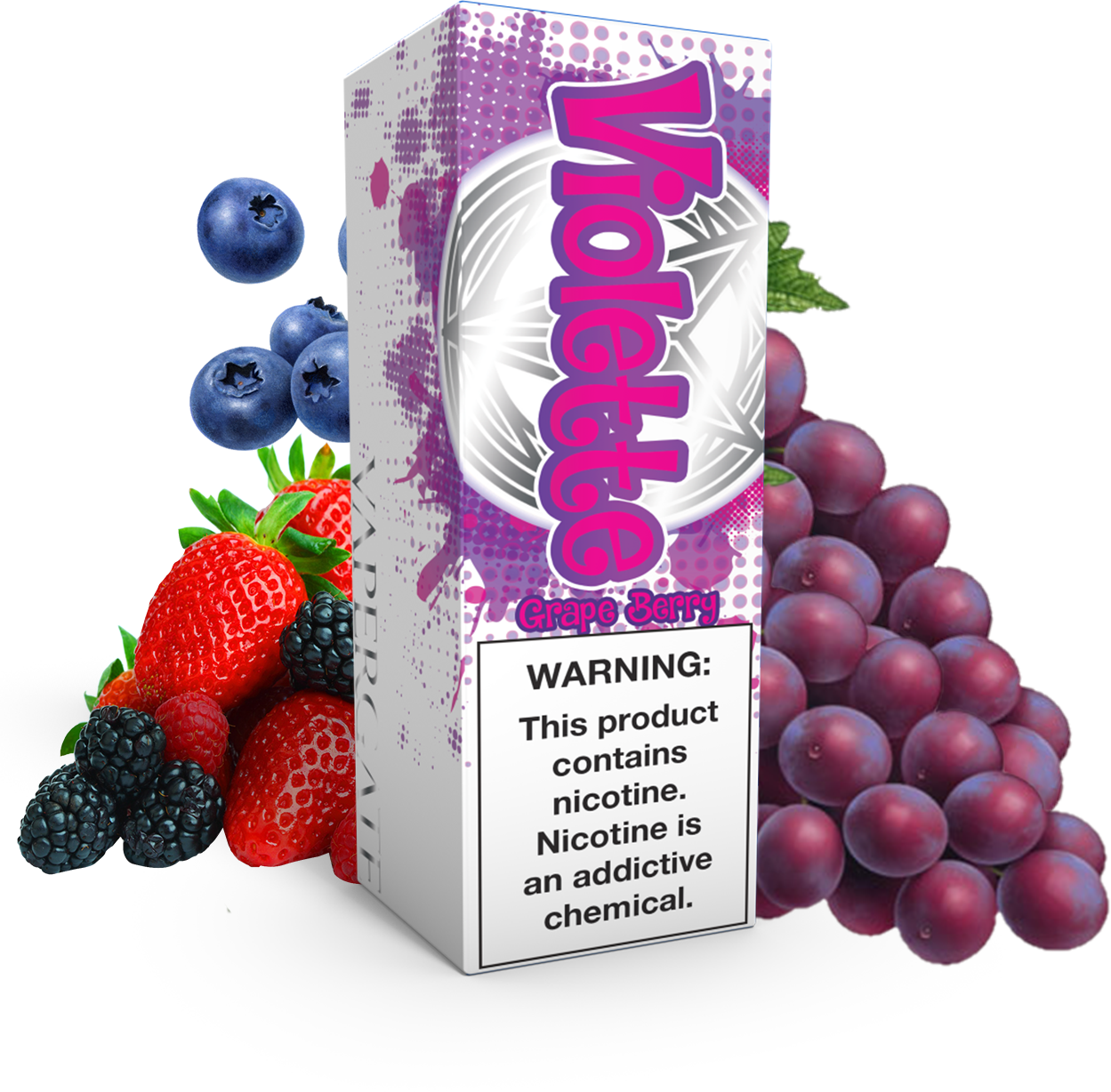 Vapergate - Violette - 120ML Vape Juice - Grape Mixed Berry Plastic Bottle