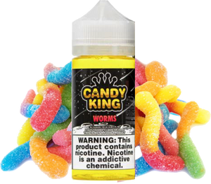 Candy King - Sour Worms - 100ML Vape Juice - Sweet and sour gummy worms candy