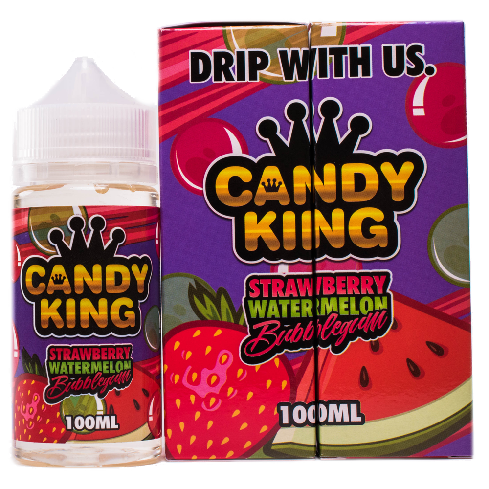 Candy King - Strawberry Watermelon Gum - 100ML Vape Juice - Cloud City Vapes NC
