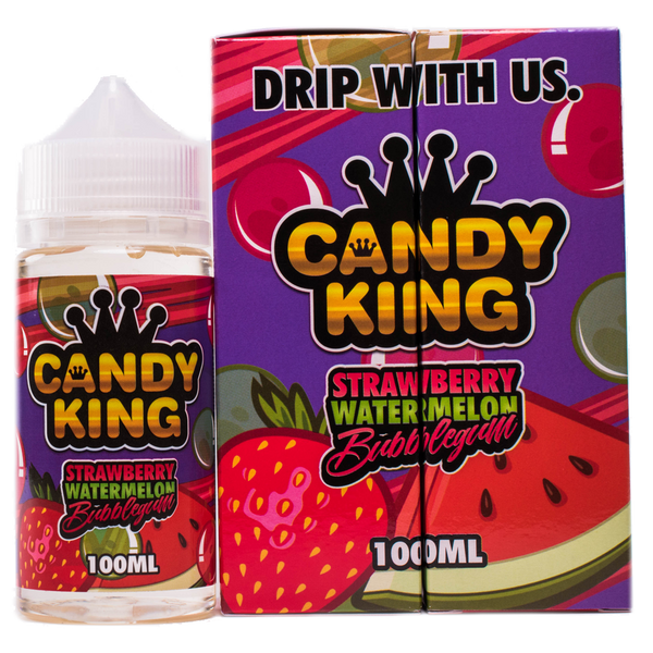 Candy King - Strawberry Watermelon Gum - 100ML Vape Juice - Cloud City Vapes NC