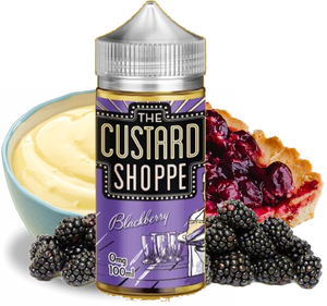 The Custard Shoppe - Blackberry - 100ML Vape Juice - Blackberry Pie Vanilla Custard Flavor