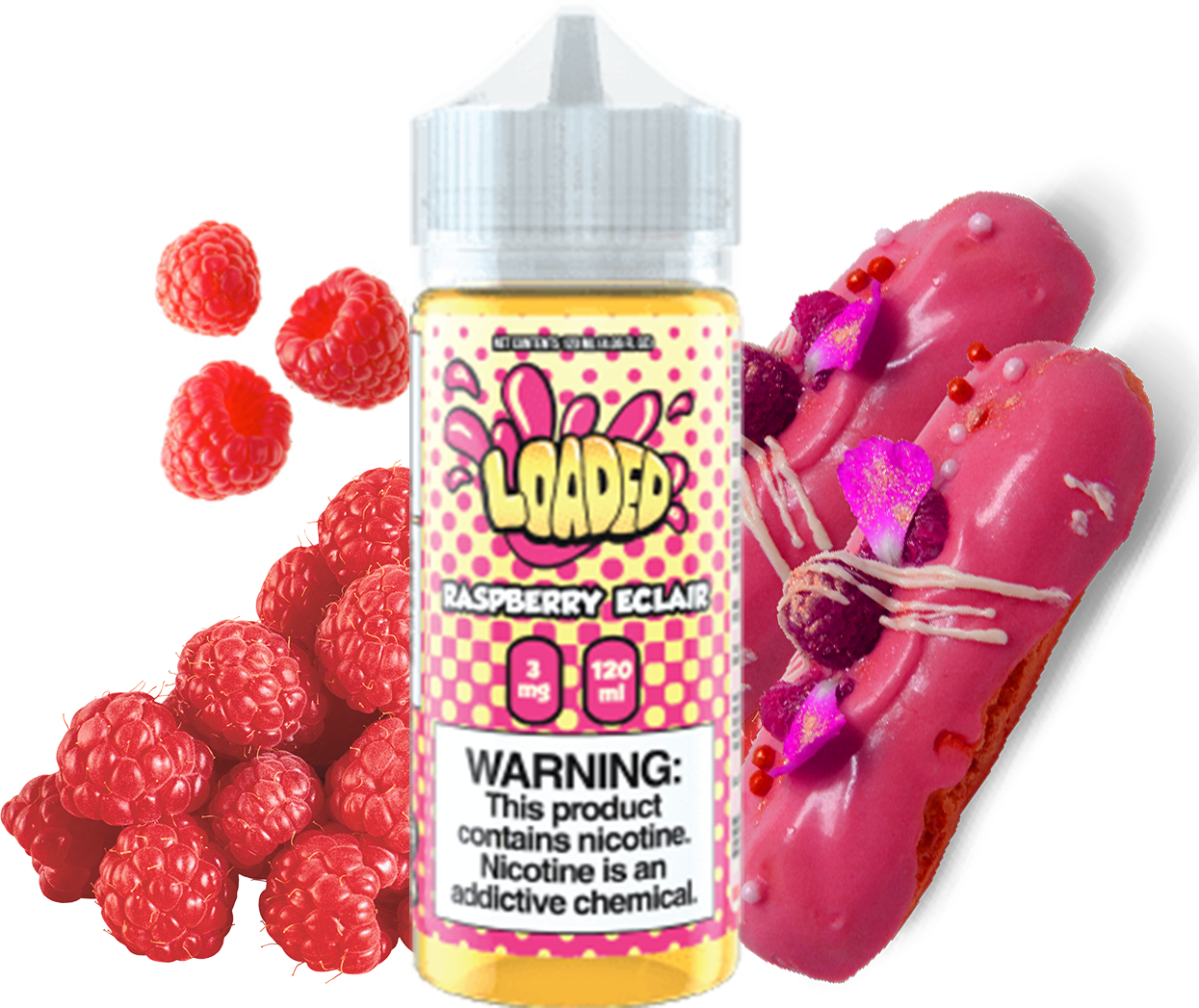 Loaded - Raspberry Eclair - 120ML Vape Juice - Raspberry Eclair Flavor